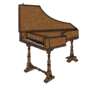 Photographie d'un Clavecin du 16e siècle