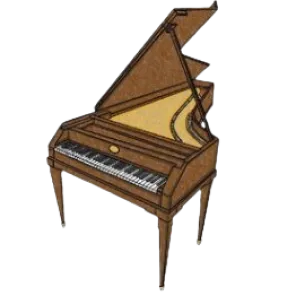 Photographie d'un Piano-forte du 18e siècle